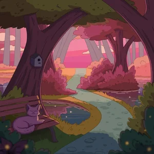 Tranquil Trails cover art by Purrple Cat
